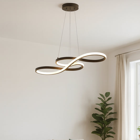LED Висящ полилей (75+32) ЧЕРЕН | ПЛ-14 Черен