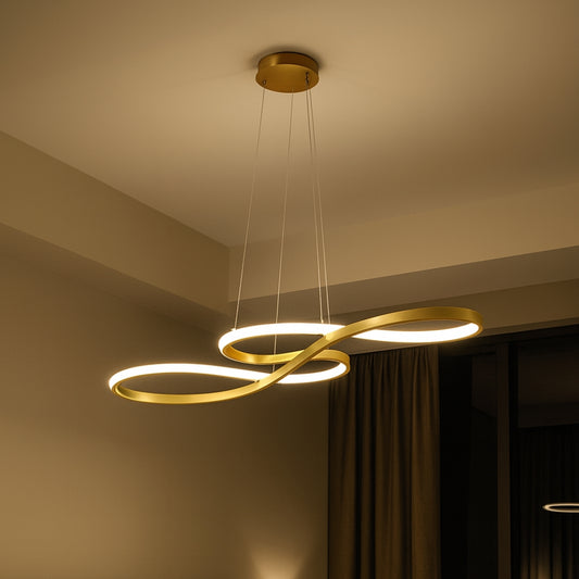 LED Висящ полилей (75+32) ЧЕРЕН | ПЛ-14 ГОЛД